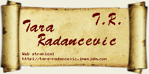 Tara Radančević vizit kartica
